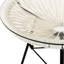 Table d'appoint élégante avec fabrication polyvalente - blanc, plateau de table en verre trempé, largeur 17,28 po x hauteur 18,45 po, assemblage requis, pieds en fer décoratifs 17,28 po 18,45 po requis, soutien des pieds