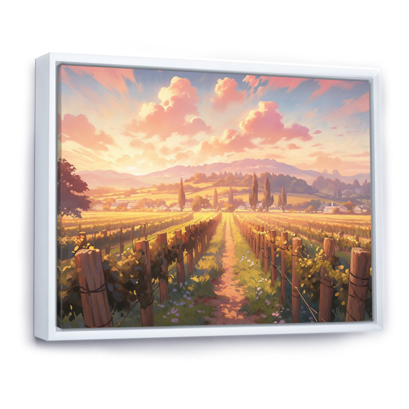 Valley Getaway III - Imprimé, 30" H x 40" W, Cadre flottant blanc