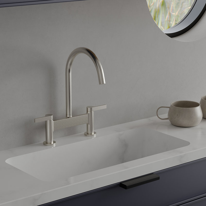 VIBRANTBATH Kitchen Faucet, Brushed Nickel