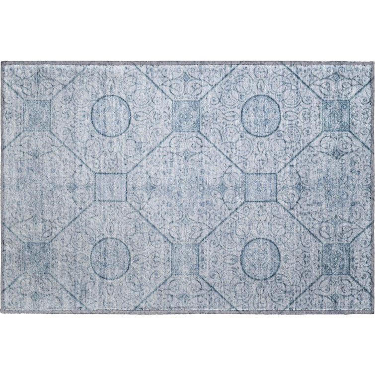 Premium Machine Washable Bucz AMF1748 Geometric Rug