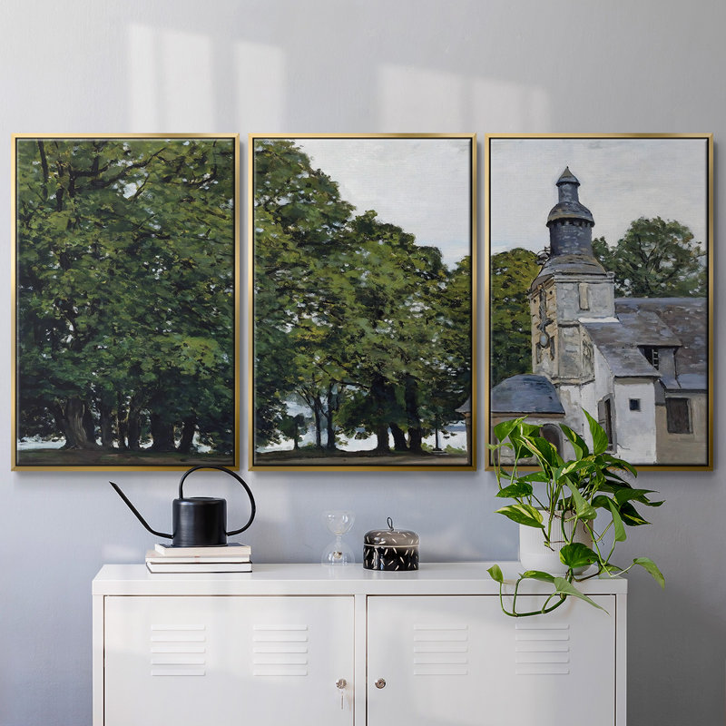 La chapelle Notre 3 pièces, Or, H 24 po x l 48 po x P 2 po