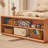 Simple solid wood glass coffee table