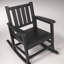 Ensemble de chaises berçantes d'extérieur avec table d'appoint, mobilier de patio 3 pièces résistant aux intempéries en noir, ergonomique et durable