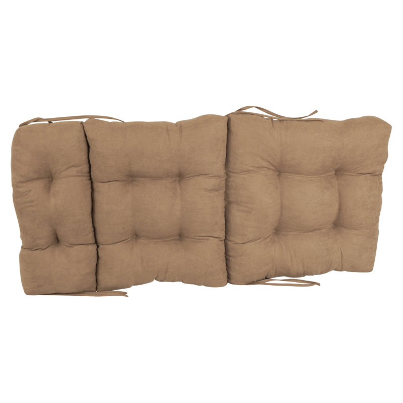 Coussin de siège / dossier en microsuède, Café, L 22 po x P 45 po