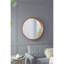 31,5 "miroir rond en bois de pin, miroir mural pour la salle de bain
