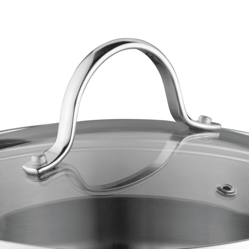 Comfort 7.2 Qt Stainless Steel Stockpot with Glass Lid