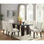 Modern Faux Leather White Tufted Dining Chairs(2pc)