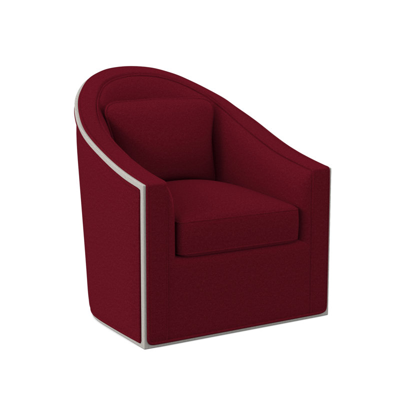 Fauteuil pivotant Academy, Bisque, Mélange de polyester rouge à lèvres Margaret