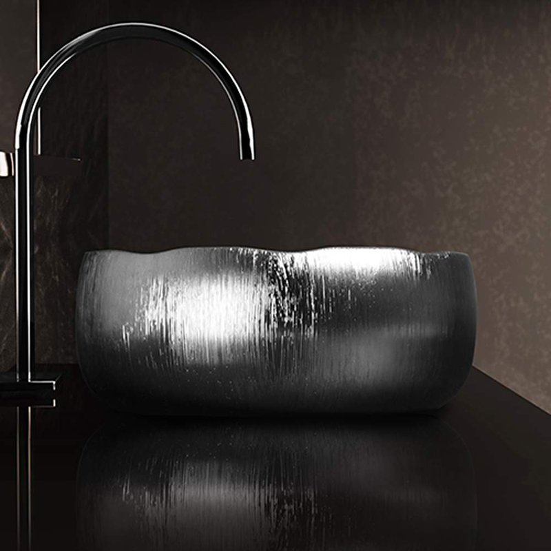 16.5'' L Bathroom Sink, Silver