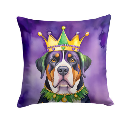 King of Mardi Gras Throw Pillow