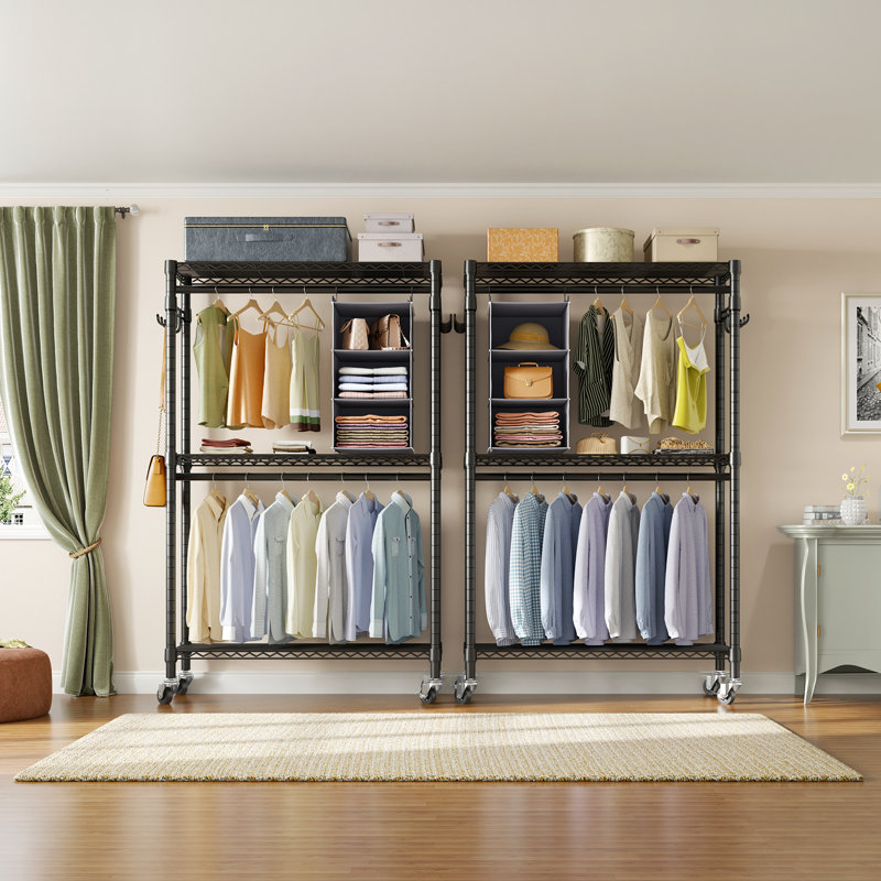 17.7'' Metal Rolling Clothing Rack