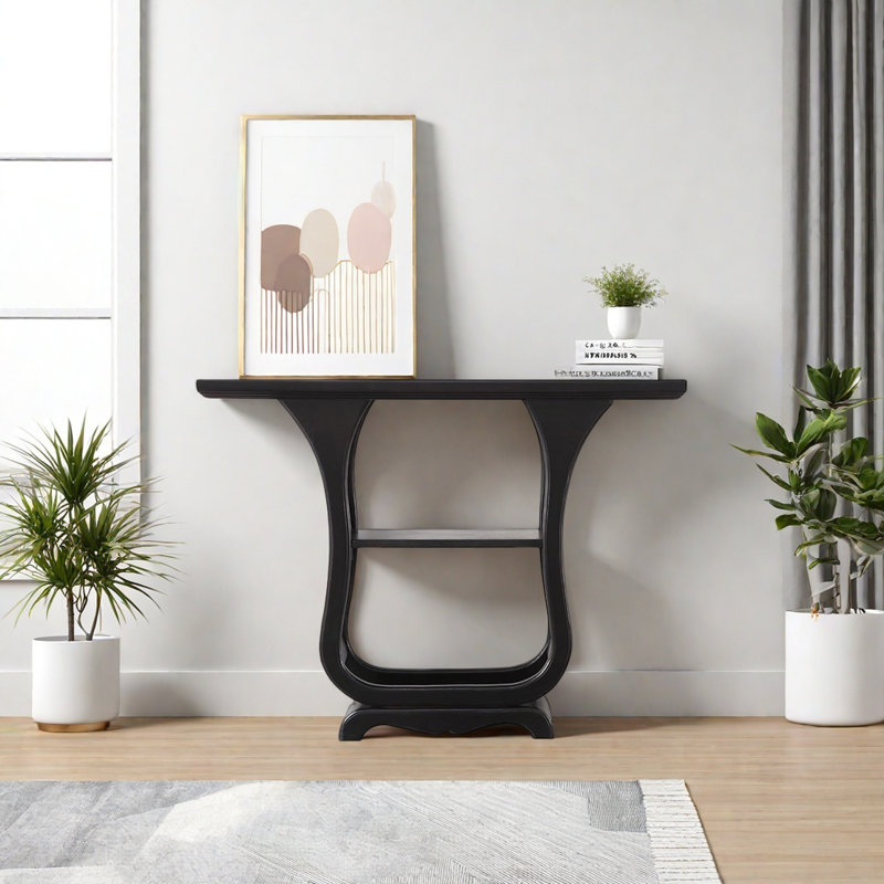 Modern Minimalist Elegant Console Table, 33.46" H x 39.37" W x 9.84" D