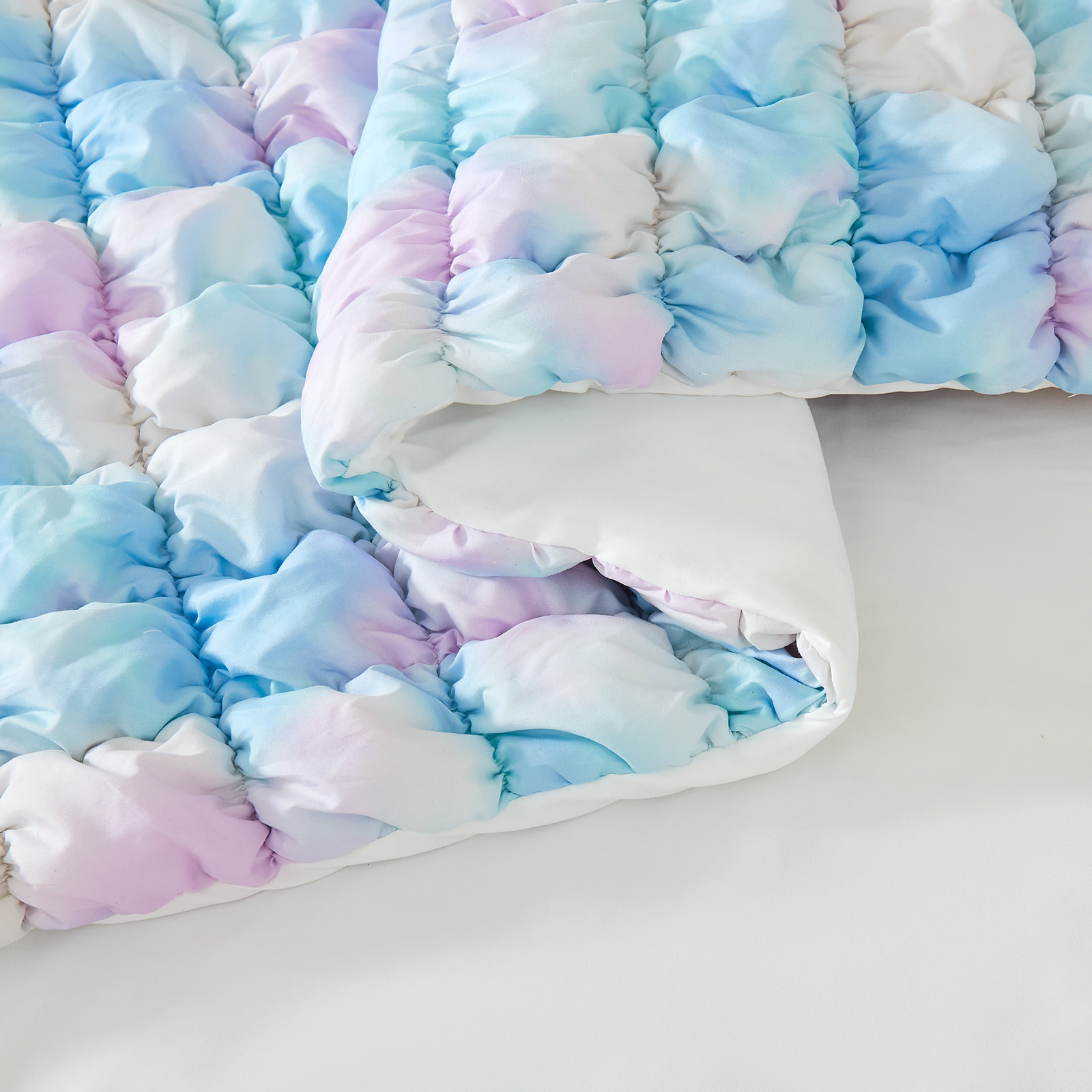 Puff Comforter Set, Twin XL Comforter + 1 Standard Sham, Rainbow