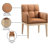 Adrian Vegan Leather Dining Arm Chair-58339050-58339053