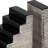 Latitude Run® Striped Steps Bookends, Black/White - A Fusion Of Mdf And Resin Magic