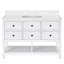 Meuble-lavabo simple 48 po avec comptoir en quartz blanc Carrara, lavabo et dosseret Encino, pré-assemblé-1303139268