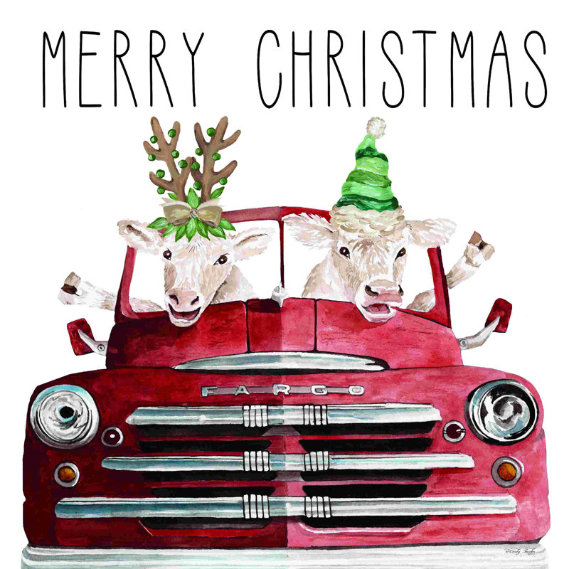 Vaches Merry Christmas, L 20 po x H 20 po