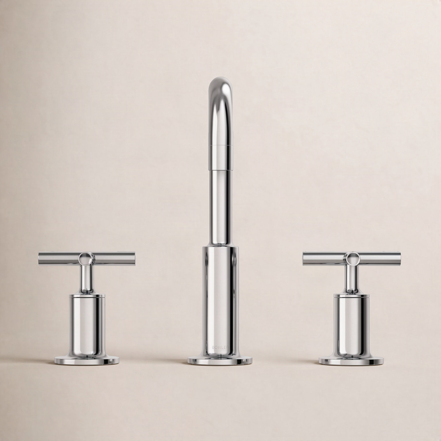 Purist High-Arc Cross-Handle Widespread Faucet, Polished Chrome