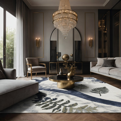 Tapis gris soyeux et moelleux