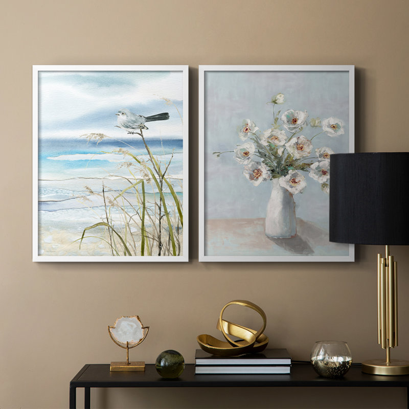 Seaside Rest II - reproduction encadrée de qualité supérieure - prête à être accrochée - aucun clou requis - aucun clou requis