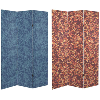 Floral Print Reversible Room Divider