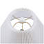 Lampe de table en céramique texturée avec abat-jour cannelé blanc Voir ci-dessous