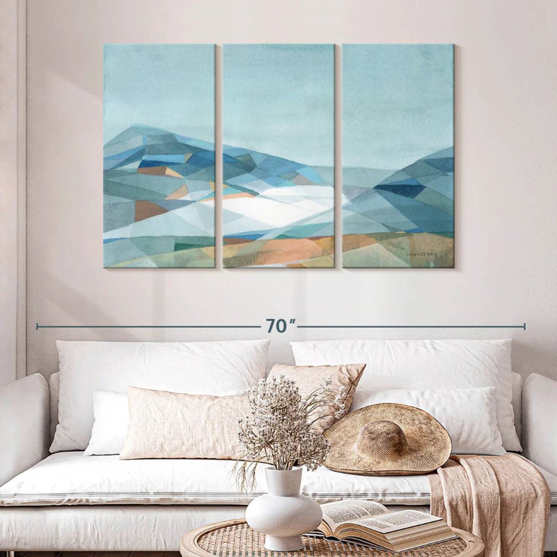 Avery Neutral Geometric Mountain, 32" H x 50" W