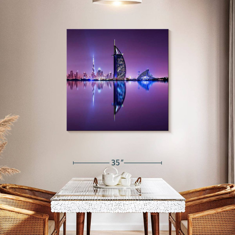 Nicci Dubai Skyscrapers Reflection, 39" H x 39" W