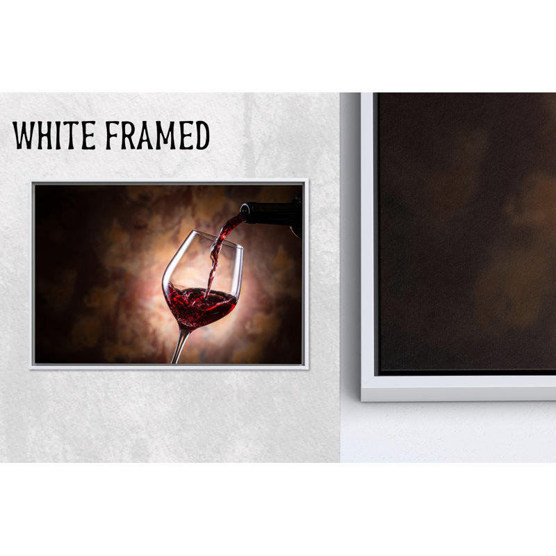 Œuvre d'art sur toile sophistiquée: conception élégante de vin rouge, 1P, 23,7 po H x 31,6 po l