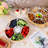Veggie Tray with Lid and Dip - 2 Pack Divided Serving Tray with Lid