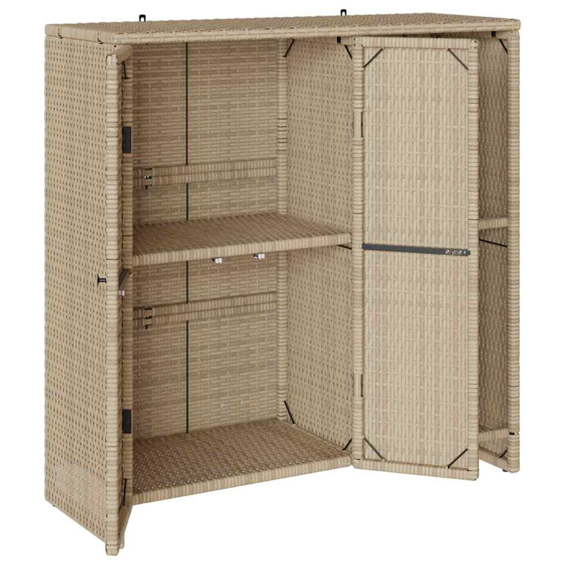 Rattan Accent Cabinet, Beige