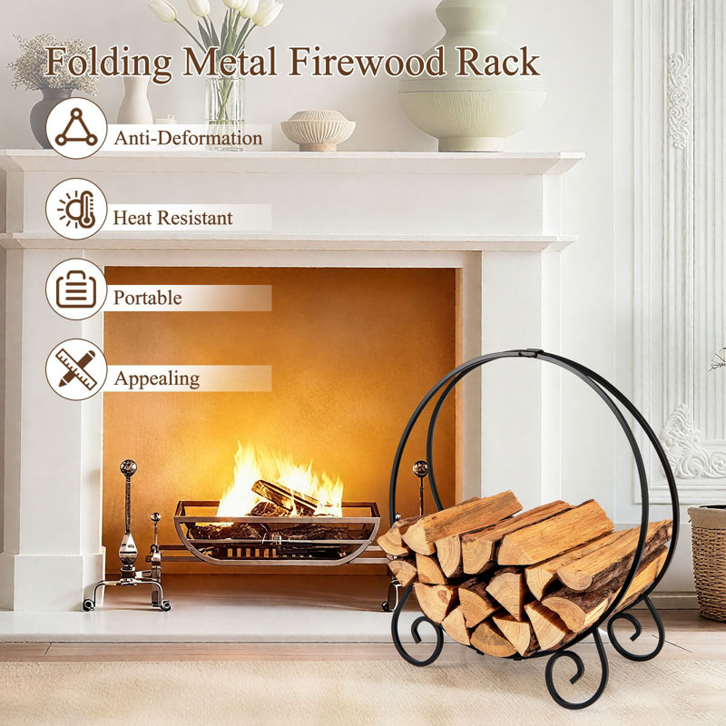 59cm W Metal Log Rack