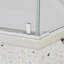 Porte de douche pivotante coulissante, avec verre trempé 1/4 po, cabine de douche néo-angle sans cadre 34,75 po x 72 po