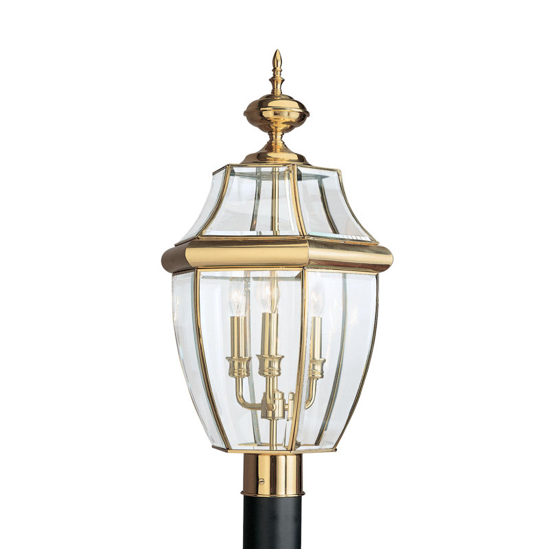 Beveled Lantern Head, Polished Brass, No