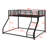 Allaben Metal Bunk Bed With Ladder And Guardrail-1229065790