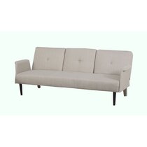 Isadore Queen Size 2-Cushion Fabric Sleeper Sofa with Tufted Back