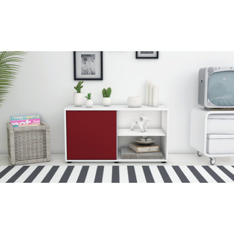 Jaren 91.8cm W Chest of Drawers, White/Red