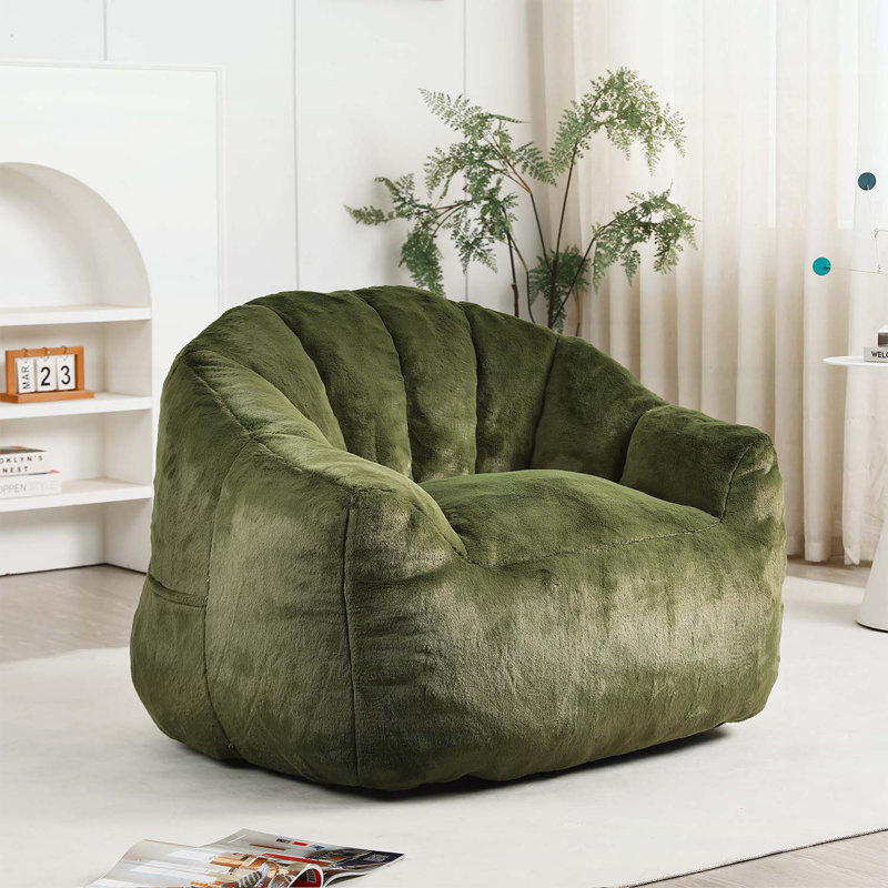 Fauteuil à billes, fauteuil à billes avec accoudoirs rembourrés de mousse à haute densité, canapé paresseux et confortable Fauteuil à billes pour adultes dans le salon, lecture dans la chambre à coucher