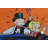 Nifao Collection Monopoly Man and Richie Rich Driving in Paris Unframed Canvas Painting 52 x 74
