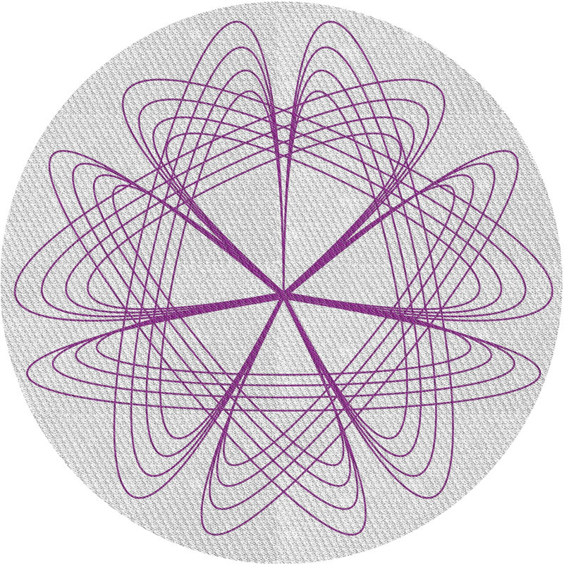 Violet Tapis décoratif, Rond 6 pi