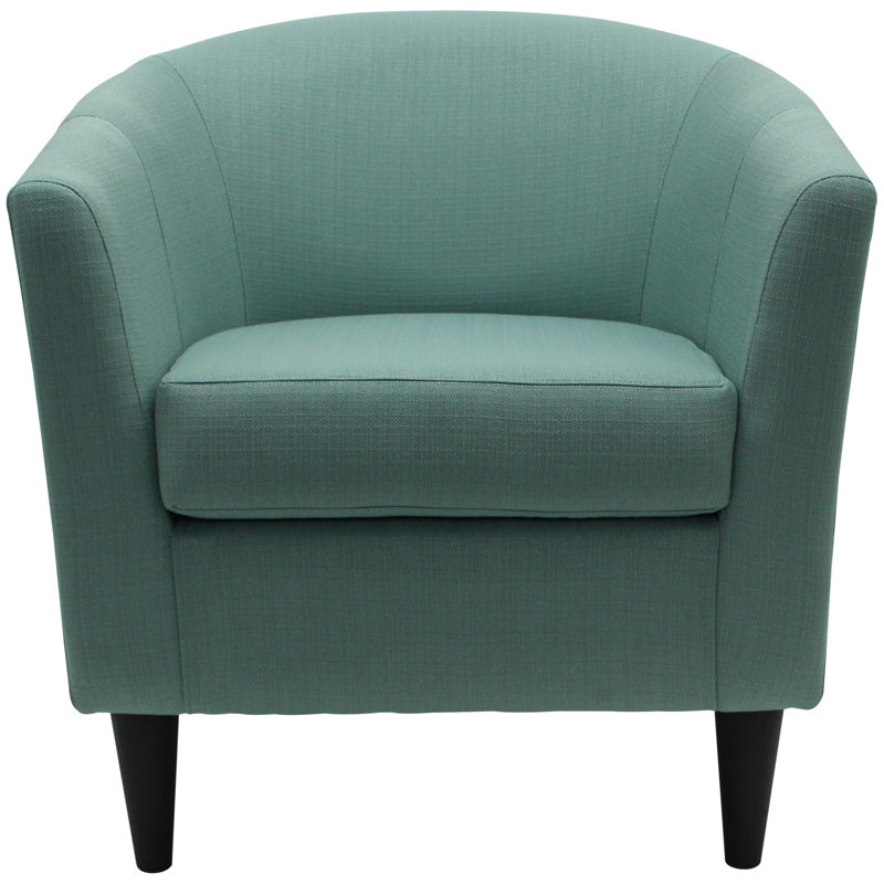 Fauteuil demi-tonneau l 31,5 po Kronos, Mélange de polyester vert spa, Noir
