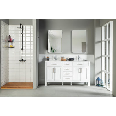 Flora 60" Vanity with Integrated Porcelain Sink