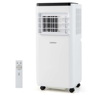 Le climatiseur portatif Costway 6500 Btu (10000 Btu Ashrae) refroidit jusqu'à 350 pieds carrés avec ventilateur et déshumidificateur