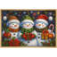 «Christmas Snowmen Artwork Holiday Cheer», reproduction d'art sur toile encadrée-126031296-126031297