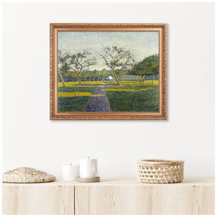 Orchard at La Louvière Reproduction d'art encadrée encadrée dorée encadrée Paul Signac Estampe numérique