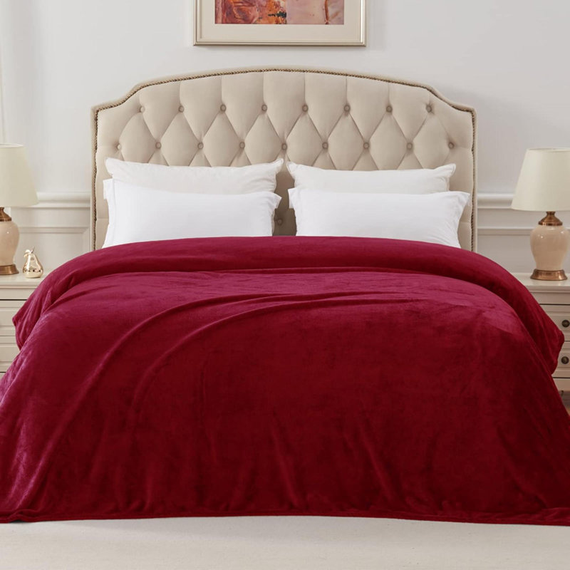 Couverture en molleton pour lit simple, super doux et chaud, utilisation toutes saisons, confortable, moelleux, léger, 