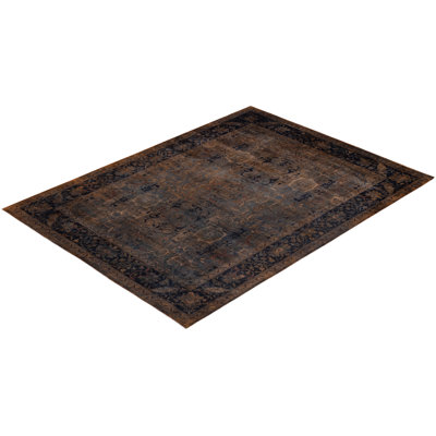 Haydon Hand Knotted Wool Contemporary Brown Area Rug 9' 3"" x 12' 2 -  The Twillery Co.Â®, 0D71A8D4E5D54193AE7950CA3E109BBA