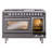 ILVE Professional Plus II 48 Dual Fuel Range, 8 Sealed Burners, Griddle (Graphite Matte)-98196415-98196416