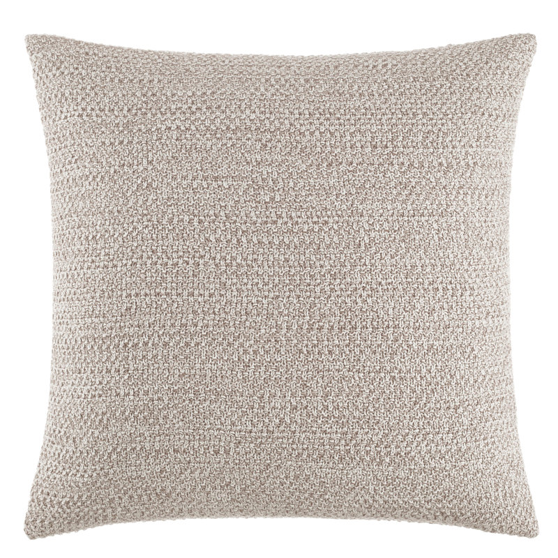Kenneth Cole Marbled Knit Beige Throw Pillow