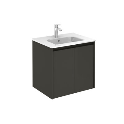 Mallie 24'' Single Bathroom Vanity with Ceramic Top